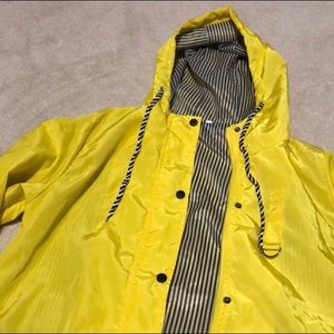Light weight yellow raincoat